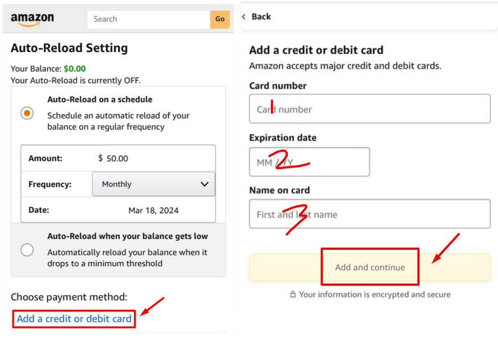 How to card amazon using linkables