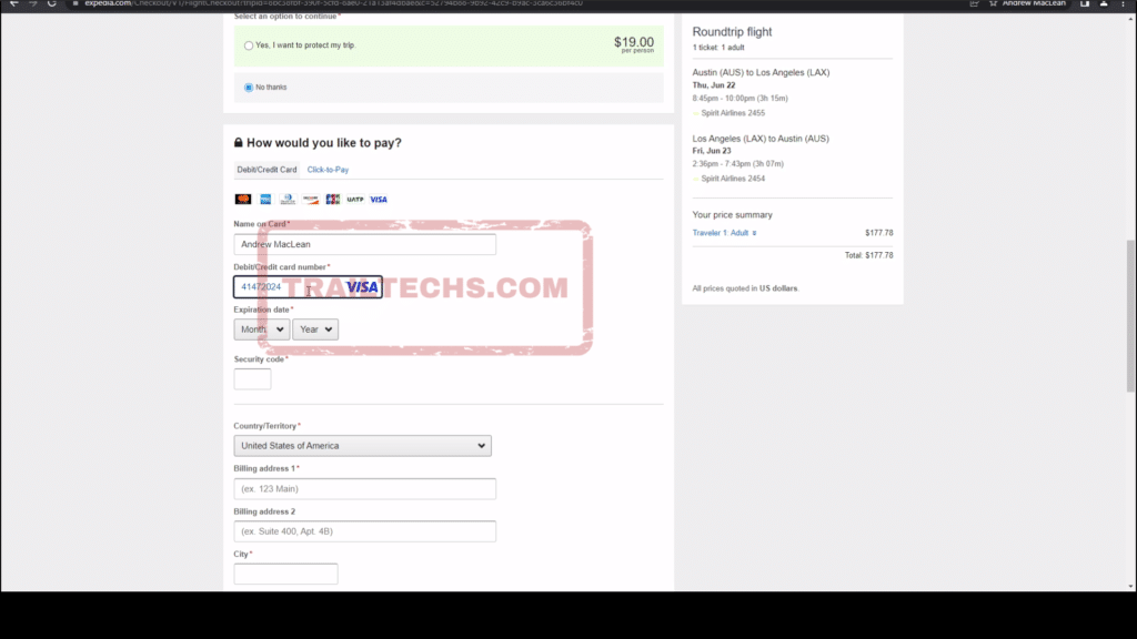 carding flight tickets method